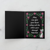 De zoete het gevoelsKat van Valentijn voegt Feestdagen Kaart (Binnen)