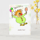 De zoete Kaart van de Verjaardag van de Pret (Gele Bloem)