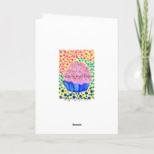 De zoete Kaart van Verjaardag Zestien Cupcake (Achterkant)