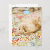 De zoete Kat van het Baby Briefkaart (Voorkant / Achterkant)