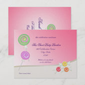 De Zoete Knuppel Mitzvah van het snoep Kaart (Voorkant / Achterkant)