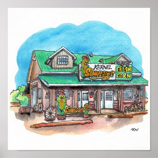 De zoete maïs van Kernel Simpson Poster (Voorkant)