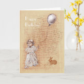 De zoete Oude Kaart van de Verjaardag van de (Gele Bloem)