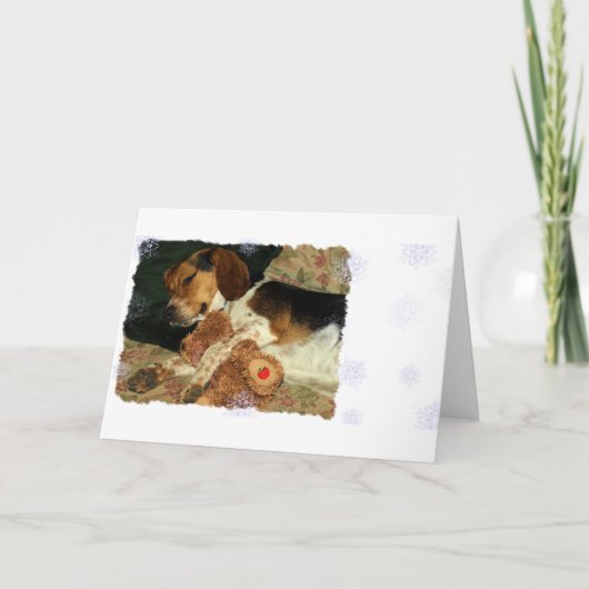 De zoete Slaperige Brak Snoopy van Dromen met Kaart (Voorkant)