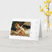 De zoete Slaperige Brak Snoopy van Dromen met Kaart (Gele Bloem)