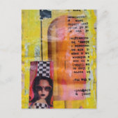 De Zoete Snoep Mixed Media Collage Briefkaart (Voorkant)