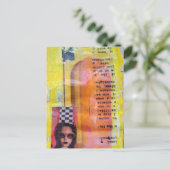 De Zoete Treat Mixed Media Collage Briefkaart (Staand voorkant)