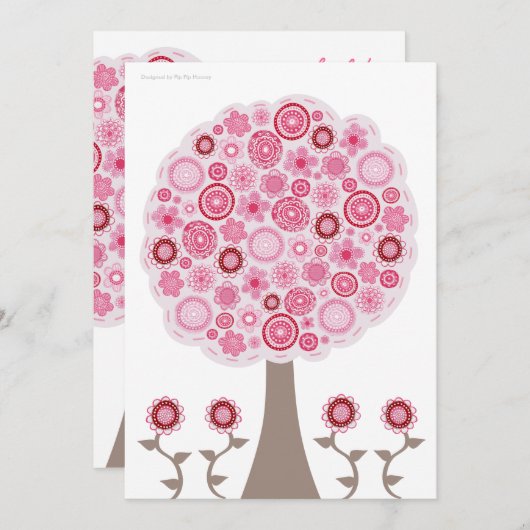 De zoete Uitnodiging van de Boom van de Bloesem (Voorkant / Achterkant)