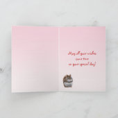 De zoete Verjaardag van de Eekhoorn Kaart (Binnen)