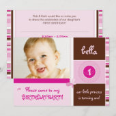 DE ZOETE VERJAARDAG VAN DE FOTO NODIGT: UIT: gunst Kaart (Voorkant / Achterkant)