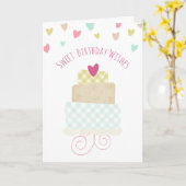 De zoete Verjaardag wenst Wenskaart Kaart (Gele Bloem)