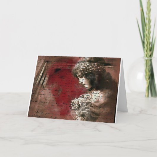 De zoete Vintage Kaart van Valentijn (Voorkant)