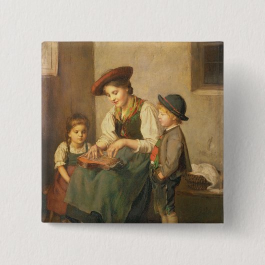 De Zof Player Vierkante Button 5,1 Cm (Voorkant)