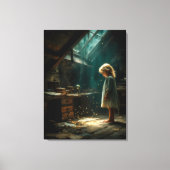 De zolder van de kleine lichtjes canvas afdruk (Voorkant)