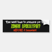 De Zombie Apocalyps Bumpersticker (Voorkant)