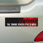 DE ZOMBIE-APOCALYPS KOMT ER AAN - bumpersticker (Op auto)