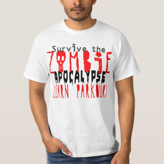 De Zombie Apocalyps overleven met Parkour T-shirt (Voorkant)