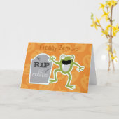 De Zombie Halloween van Froggy Kaart (Gele Bloem)