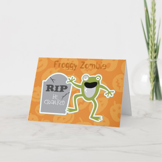 De Zombie Halloween van Froggy Kaart (Voorkant)