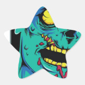 De Zombie Ster Sticker (Voorkant)