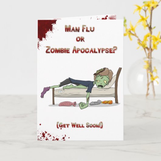 De zombie van de Griep van het man Kaart (Gele Bloem)