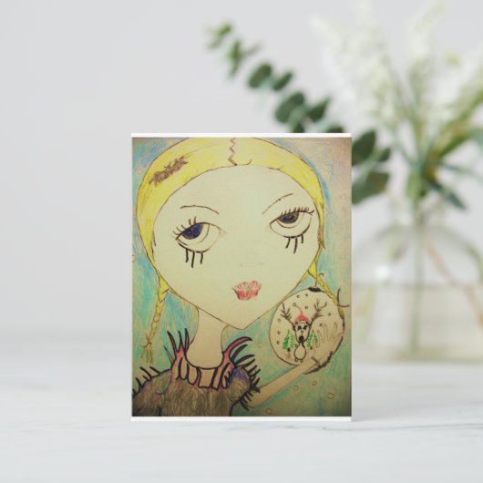 De Zombie van de Prinses van Kerstmis van het Feestdagenkaart (Staand voorkant)