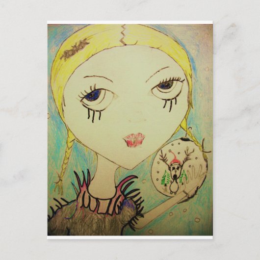 De Zombie van de Prinses van Kerstmis van het Feestdagenkaart (Voorkant)