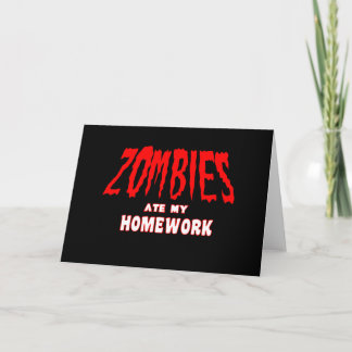 De zombieën aten Mijn Thuiswerk Feestdagen Kaart