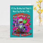 De zombieën zijn de Echte Kaart van Groeten (Gele Bloem)