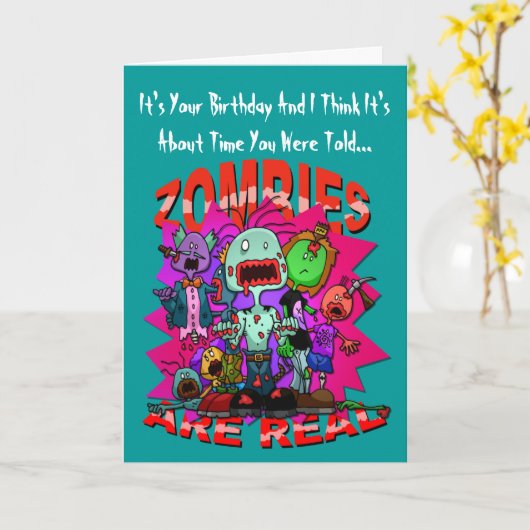 De zombieën zijn de Echte Kaart van Groeten (Gele Bloem)