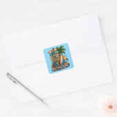 De Zomer Afscheid Vierkante Sticker (Envelop)