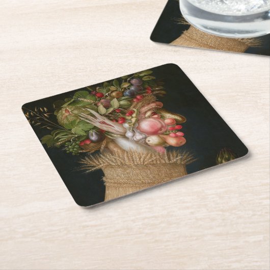 De zomer, Arcimboldo Kartonnen Onderzetters (Schuin)