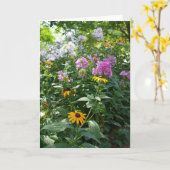 De zomer bloeit Leeg Wenskaart Kaart (Gele Bloem)