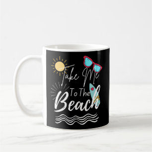 De zomer brengt me naar de strand koffiemok