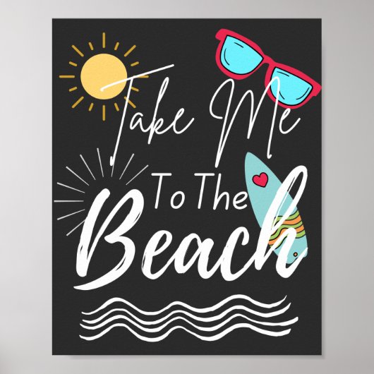 De zomer brengt me naar de strand poster (Voorkant)
