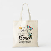 De zomer brengt me naar de strand tote bag (Achterkant)