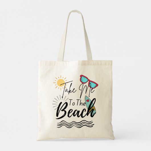 De zomer brengt me naar de strand tote bag (Achterkant)