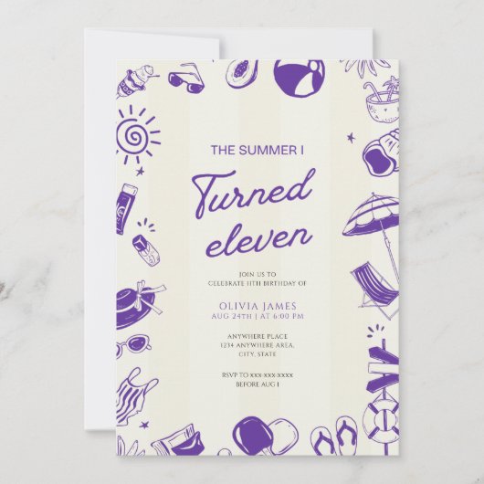 De zomer dat ik elf jaar werd, was ik elf jaar kaart (Voorkant)