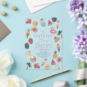 De zomer dat ik getrouwd Tropisch Vrijgezellenfees Acryl Uitnodigingen (Insitu (Huwelijk))