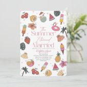 De zomer dat ik getrouwd Tropisch Vrijgezellenfees Kaart (Staand voorkant)