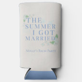 De zomer dat ik trouwde - Coastal Bachelorette Seltzer Blikjeskoeler (Voorkant)