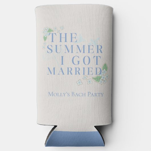 De zomer dat ik trouwde - Coastal Bachelorette Seltzer Blikjeskoeler (Voorkant)
