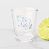 De zomer dat ik trouwde - Coastal Bachelorette Shot Glas (Voorkant)