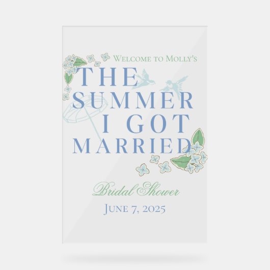 De zomer dat ik trouwde - Coastal Bridal Acryl Bord (Voorkant)