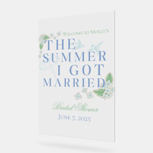 De zomer dat ik trouwde - Coastal Bridal Acryl Bord (Hoek)