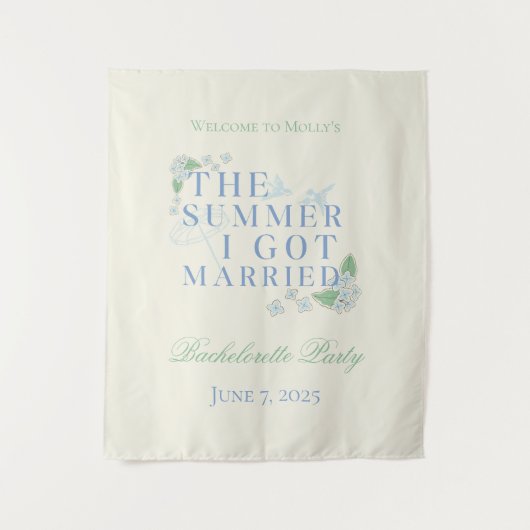 De zomer dat ik trouwde - Coastal Bridal Wandkleed (Voorkant)