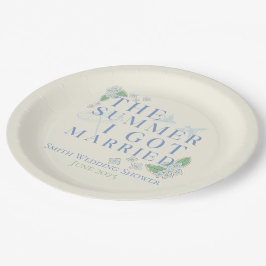 De zomer dat ik trouwde - Kustbruiloft Papieren Bordje (Gekanteld)