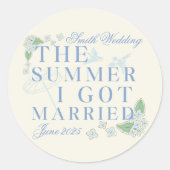 De zomer dat ik trouwde - Kustbruiloft Ronde Sticker (Voorkant)
