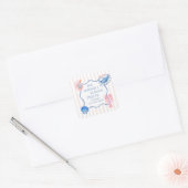 De zomer dat ik twaalf werd Kust 12e verjaardag Vierkante Sticker (Envelop)
