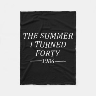 De zomer dat ik veertig werd 40e verjaardag 1986 fleece deken